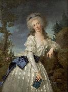 Antoine Vestier, Portrait of a Lady with a Book, Next to a River Source